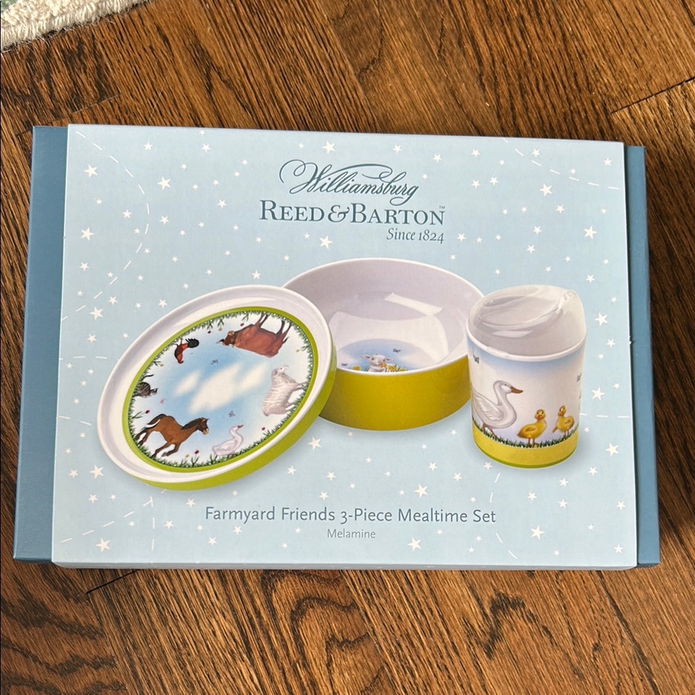 Reed & Barton Farmyard Friends 3-Piece Mealtime Set